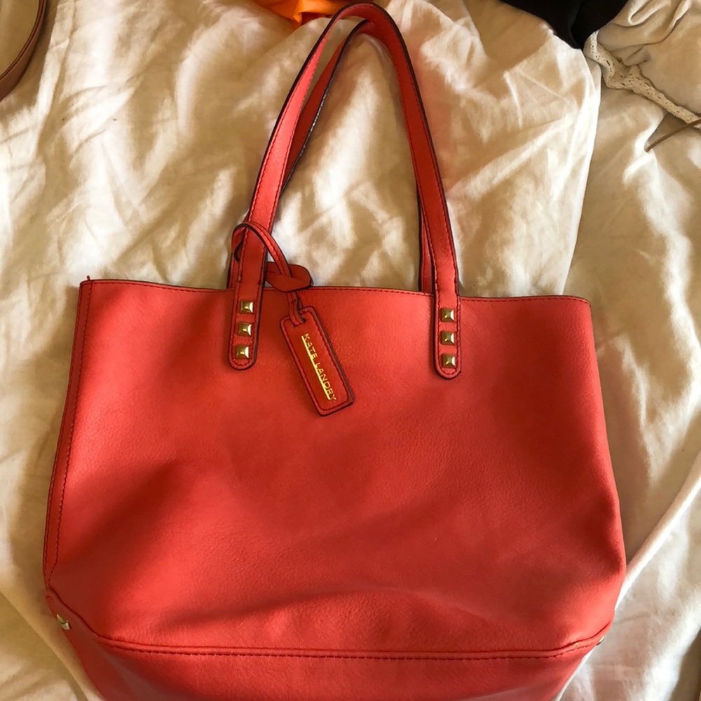 faux leather pink bag